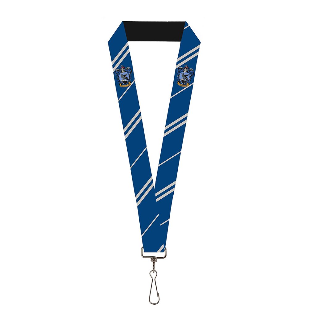 Buckle Down Lanyard - 1.0" - Ravenclaw Crest/stripe Blue/gray Accessory