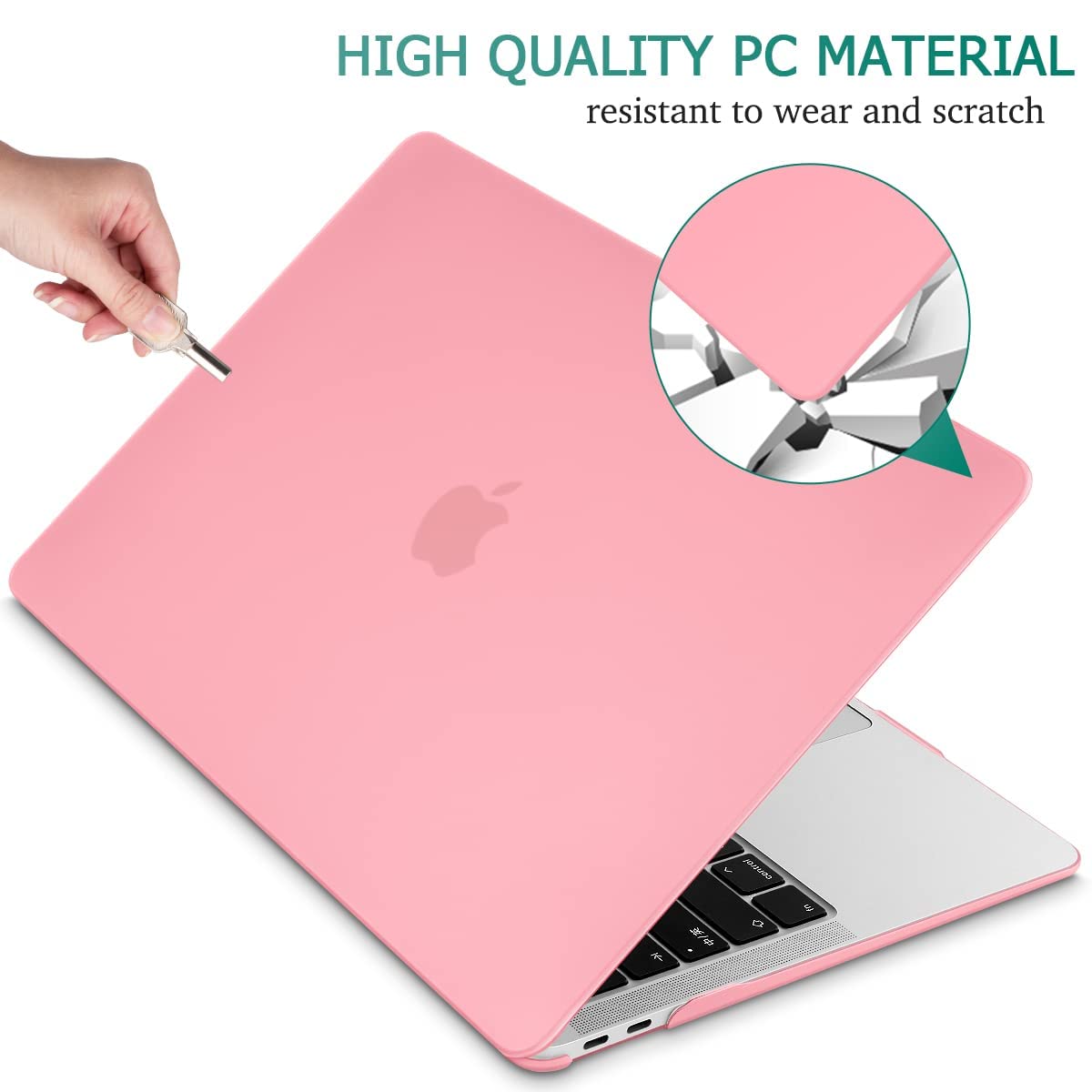 Dl3 Mobilak Compatible with MacBook Pro 16 inch Case 2023 2022 2021 Release M3 A2991 M2 A2780 M1 A2485 Pro Max Liquid Retina XDR Display Touch ID, Protective Plastic Hard Shell Cover Case (Pink)