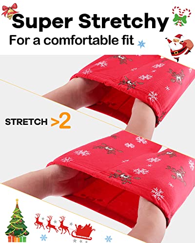 DAUGHTER QUEEN Girls Pajamas Kids Christmas PJs Size 8 100% Cotton Pj Set Children Reindeer Sleepwear Funny Xmas Jammies Snowflake Sleep Deer Clothes 8T 7-8 Year Old, Medium3