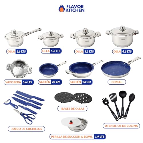 Lista de Bateria Flavor Stone Precio , tabla con los diez mejores. 23 Bateria Flavor Stone Precio marca Flavor Kitchen (2)