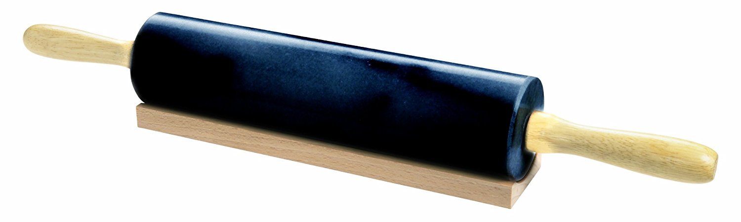 Fox Run 3834 Marble Rolling Pin, 10-inch Barrel, Black