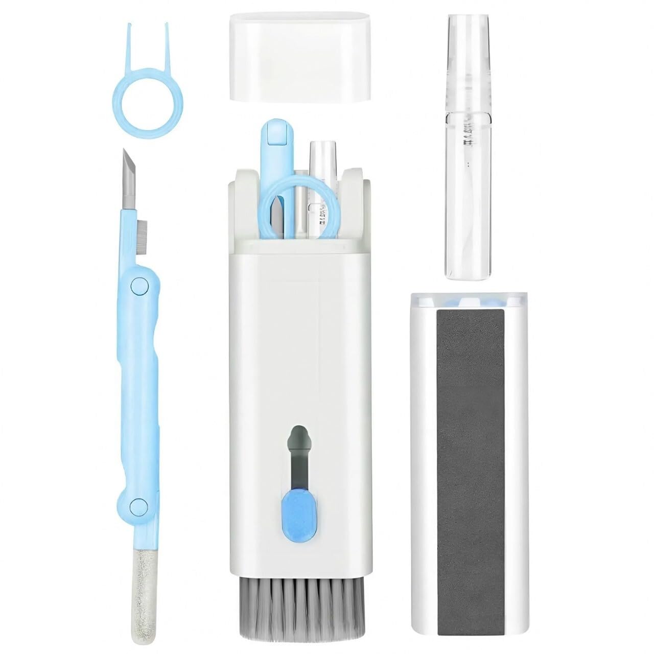 HUMBLE 7-in-1 Multifunctional Electronic Cleaner Kit | Keyboard Cleaner Kit | Cleaning Kit for Airpods & Laptop | Screen Dust Brush | Soft Swipe Airpods Cleaner Pen | Key Puller & Empty Spray Bottle (B0DC6TPF9G) Amazon Price History, Amazon Price Tracker