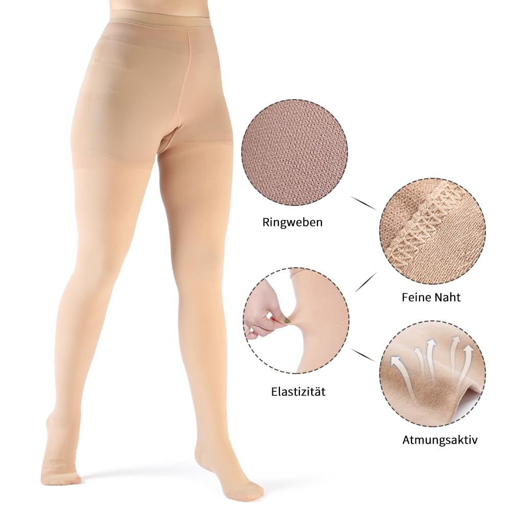VARCOH Calze Compressione Graduata Donna, Calze Compressione Graduata Uomo, Calze a Compressione 20-30 mmHg Ideali per TVP, Gravidanza, Vene Varicose