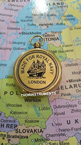 Brújula de Bolsillo Royal Navy London Vintage 1.5 pulgadas miniatura 2