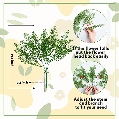 Jiftok 24 Pcs Outdoor Artificial Plants Uv Resistant, Fake Outdoor Plants Faux Boxwood Plants Greenery Stems, Artificial Plastic Shrubs Bushes For Outdoors Home Decor Indoor Porch Garden Planter #TOP1