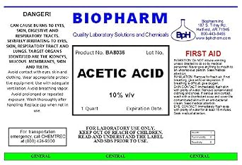 Acetic Acid 10% v/v | 1 Quart 950 mL