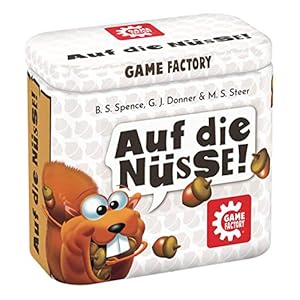 Game Factory 646273 Auf die Nüsse, das knackige Würfelspiel, Mini-Spiel in handlicher Metalldose, Reisespiel, für…