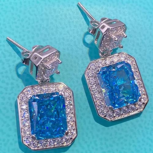 Moissanite coupe radiant 8x10mm, le cadeau idéal en argent sterling 925