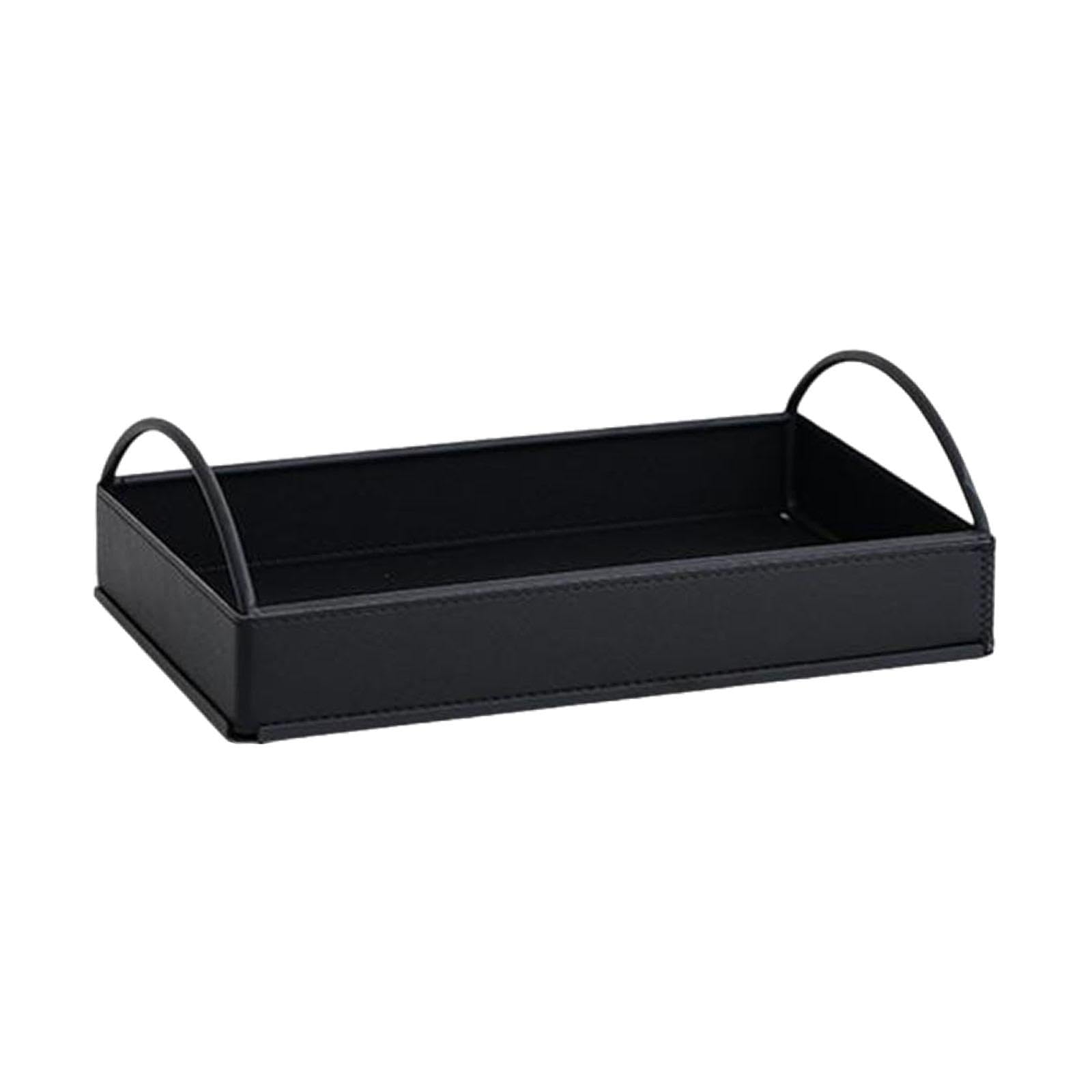 BNF®Valet Tray Organizer PU Leather Iron Keys Tray for Bathroom Entryway Dresser Black|Home & Garden|Household Supplies & Cleaning|Home Organization|Storage Boxes 2