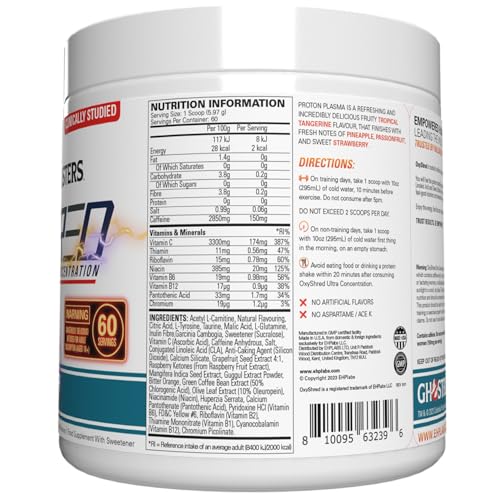 EHPlabs x Ghostbusters OxyShred Pre Workout Powder & Shredding Supplement - Preworkout Powder with L Glutamine & Acetyl L Carnitine, Energy Boost Drink- Proton Plasma, 60 Servings - Image 6