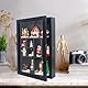GMFrames Fels Vitrine Organisieren Sie Ihre Edelsteine in 9 Rastern,Kristallhalter für Steine-Display,Aufbewahrungsbox Crystal Organizer Schwarz