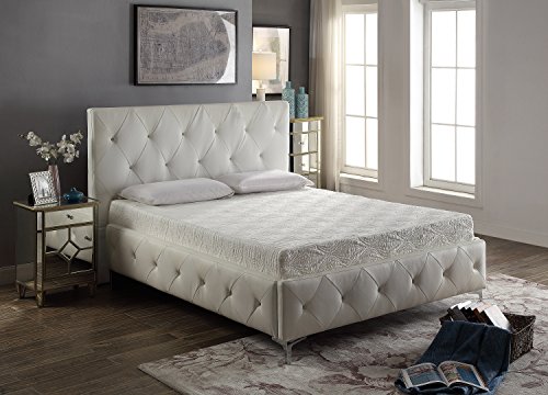 AC Pacific 8" Gel Infused Polyester Memory Foam Mattress, Eastern King Size, White