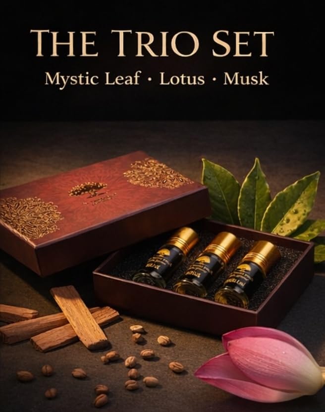 Image of Luxury Aromatic Roll-On Trio | Lotus, Mystic Leaf, Musk
