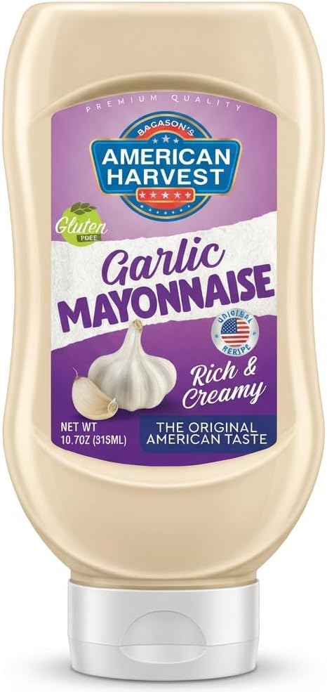 American Harvest Garlic Mayonnaise Top Down Squeezy Bottle, 315ml