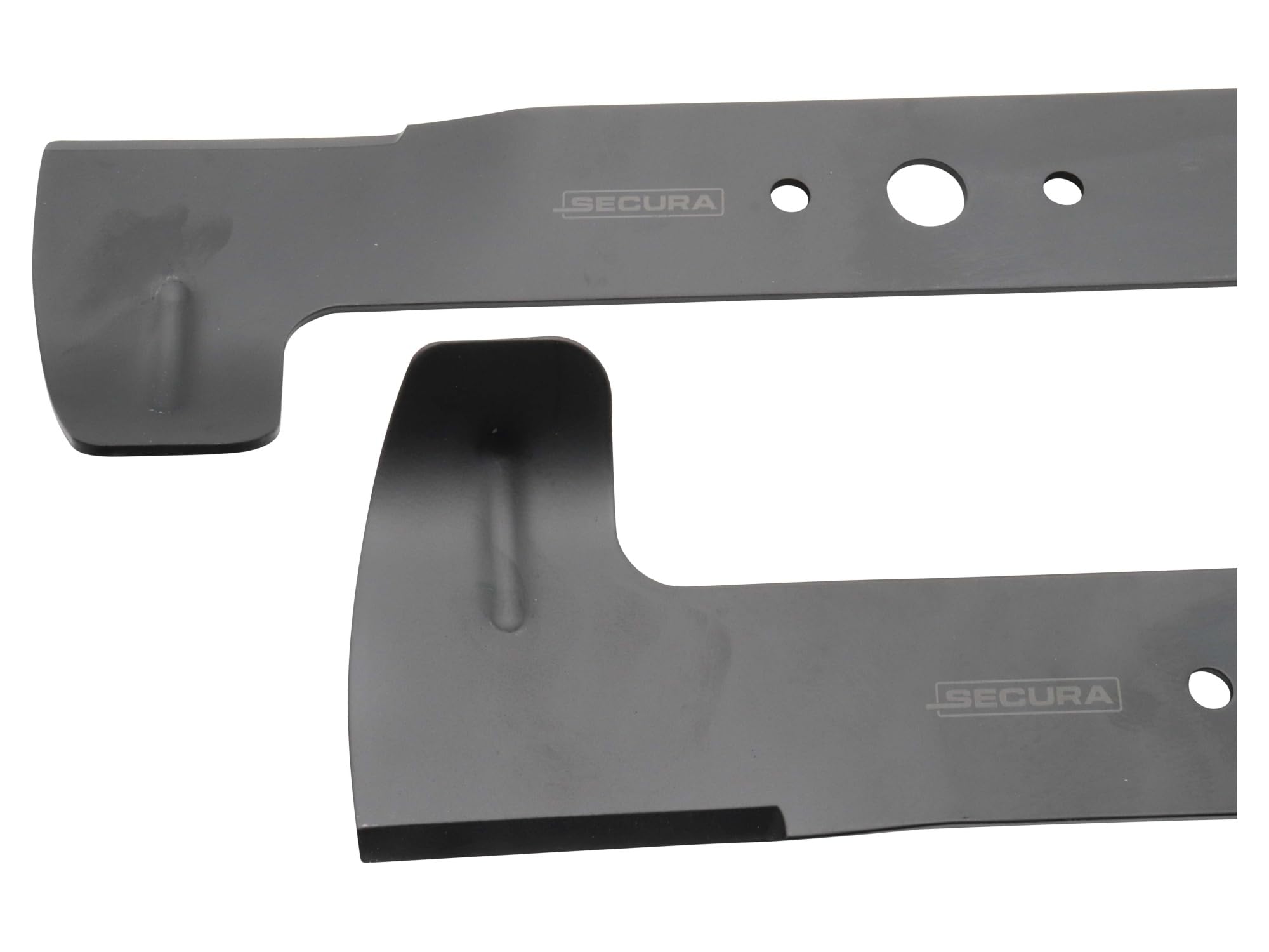 SECURA set de lames 2x 42 cm compatible avec Alpina Stiga Mr Gardener Gardol Castelgarden EFCO Solo Iseki tracteur de pelouse 182004358/0 182004359/0