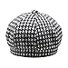 KORIXINE Women's Beret Caps French Hats Houndstooth Newsboy Hats for Women Girls Fashion Paperboy Cap Black