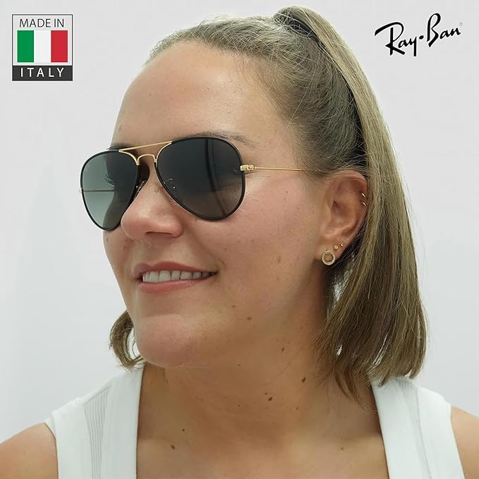 Image of Ray-Ban RB3025JM AVIATOR FULL COLOR LEGEND Pilot Shaped Sunglasses for Men & Women with Official RAYBAN Eyewear Kit