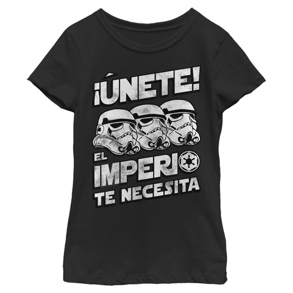 T-shirt Star Wars noir manches courtes en coton XL pour fille - 2