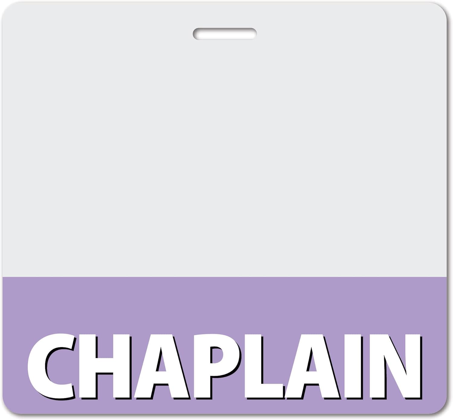 Chaplain Heavy Duty Horizontal Navy Blue (20 Pack) - Spill & Tear Proof Cards - 2 Sided USA Printed Quick Role Identifier ID Tag Backer by BadgeZoo