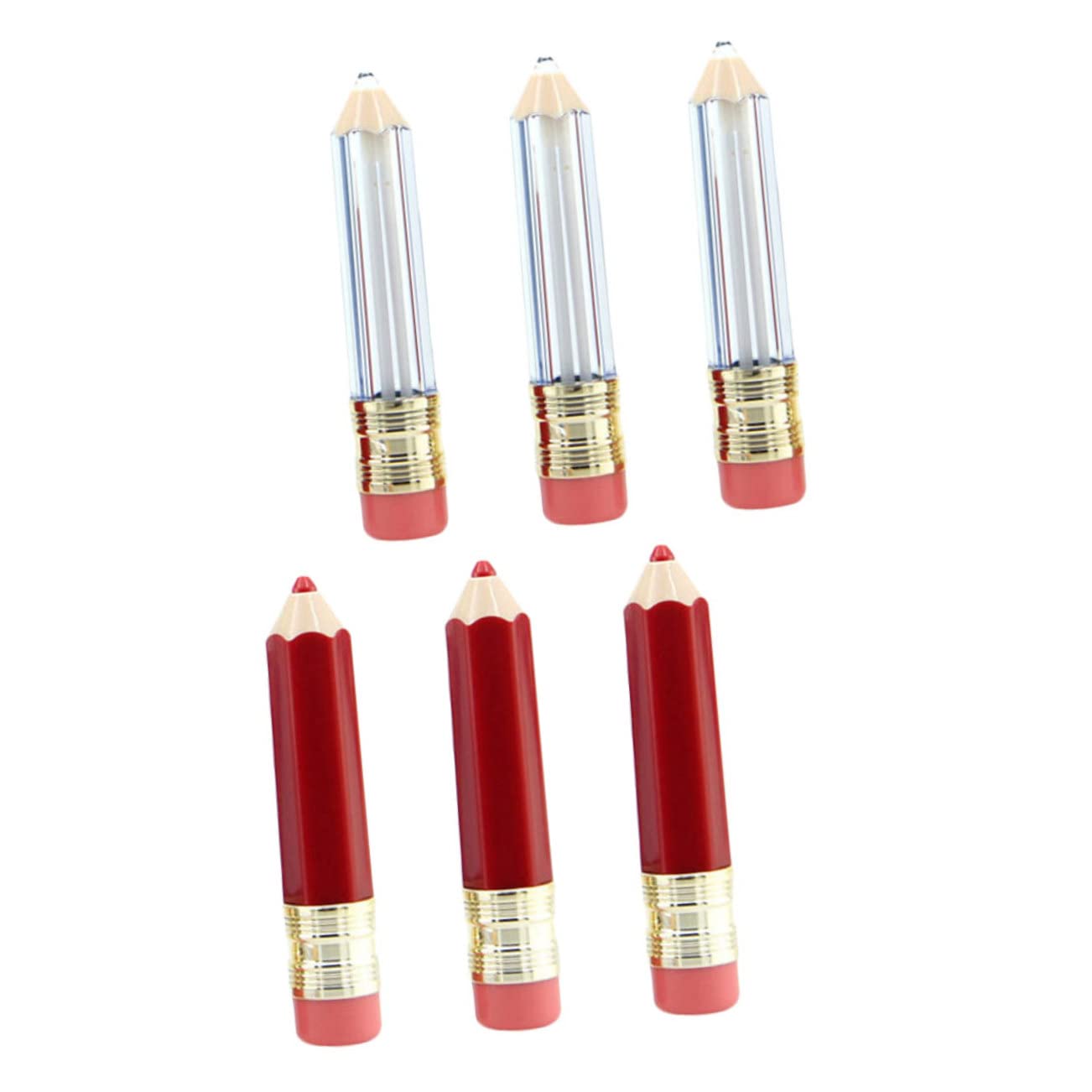 5 Sätze Leere Tube Lipgloss Behälter Lippenfüller Glanz Röhren Lippenröhrchen Leer Bulk-lipgloss Bleistift Lippenbalsam Tube Lipgloss-flaschen Plastik 6 Stück * 5