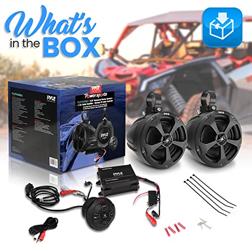 Image of 5.25'' Water Resistant Marine Speaker - 1000 Watt Amplifier + Wireless BT Audio Controller, Applicable to ATV, UTV, 4x4, Wired RCA, for Boat Stereo Speaker & Other Watercraft