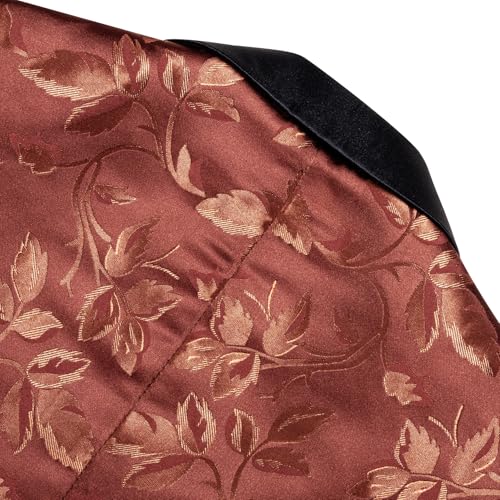 Image of Barry.Wang Mens Floral Blazer Suit Jacket Notched Lapel Casual Sport Coat | Flowers Jacquard One Button Tuxedo for Prom Wedding Party Disco Dinner Banquet Cocktail Homecoming Travel,Regular Fit