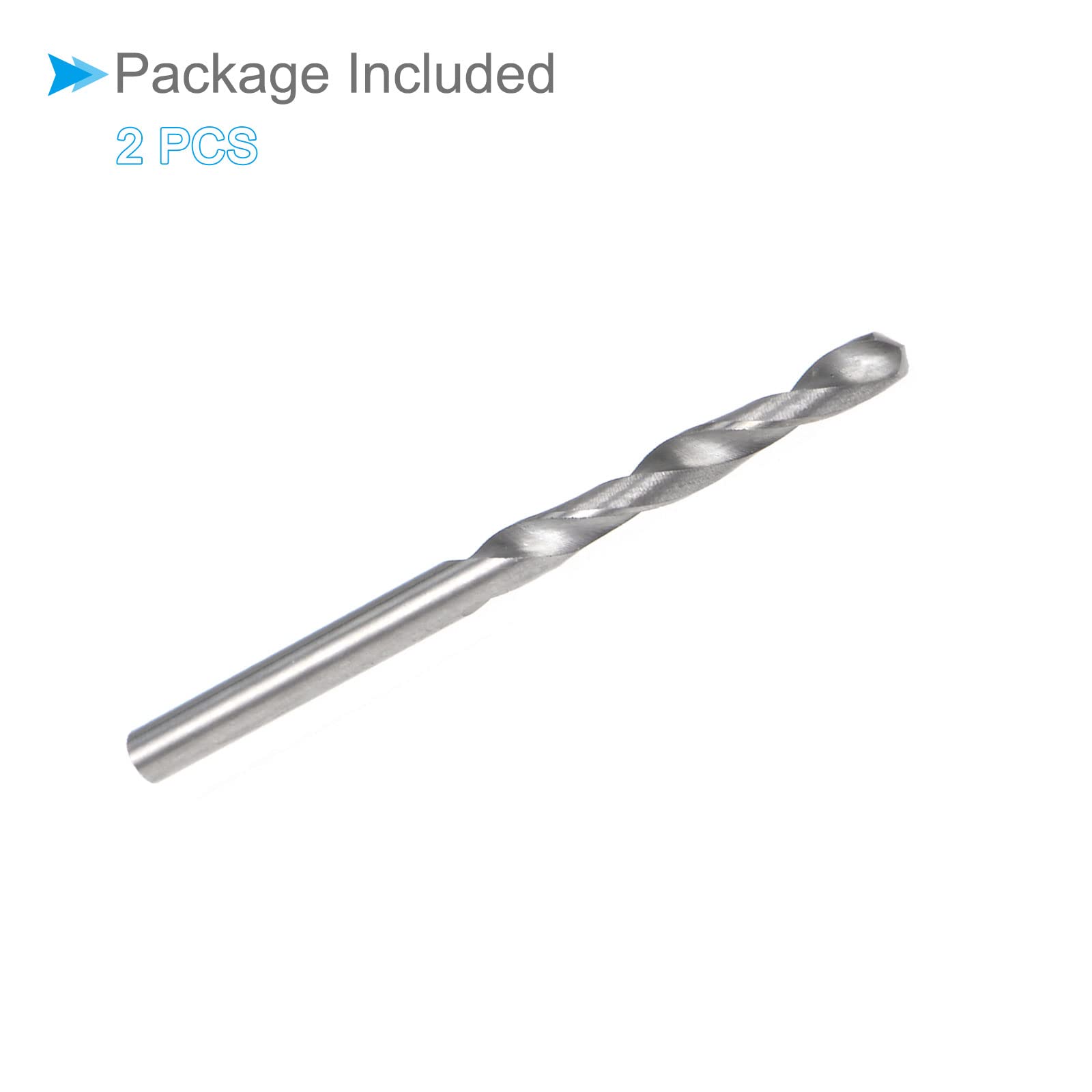 Forets Carbure Monobloc, 2,45mm Diamètre, K35 Tungstène Carbure Précision Mini Tordu Foret Forage - (Applications: pour Inox Acier Alliage Métal), 2 Pcs