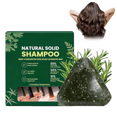 Bio-Shampoo contre la chute des cheveux, renforcé à l'huile de romarin, shampooing solide, shampooing végétal solide, barre de régénération du cuir chevelu coréenne, shampooing solide anti-chute
