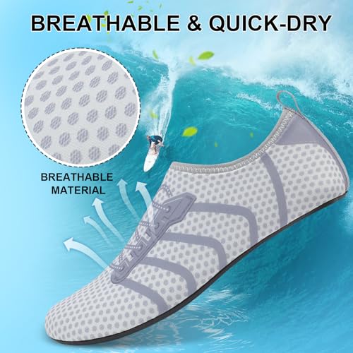 Men Women Water Shoes Quick Dry Barefoot Shoes Non-Slip Aqua Socks Beach Swim Shoes for Diving3