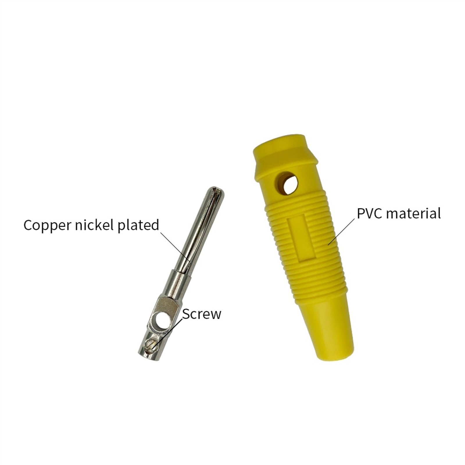 Fiche Banane en cuivre de 4MM, 10 pièces, connecteur à souder empilable isolé à Courant élevé for amplificateur de Haut-Parleur Q.10019(5 Colors x 2)