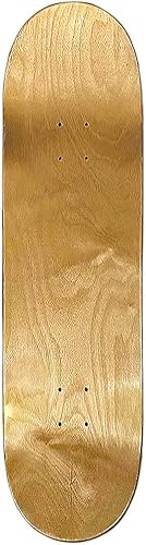 Tabla de patineta en blanco sin barniz para arte, 8 capas, 8.25 pulgadas, 100% arce estándar, no requiere lijado para personalizar tu mazo