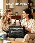 Taygeer 17 Sacs d'ordinateur portable de pouce pour femmes, grand sac à dos de mallette convertible avec USB Port, Sacs en cuir imperméable, Sac à main pour ordinateur de bureau, Noir 3 en 1 Porte-monnaie imperméable, grande capacité, avec étrier Str