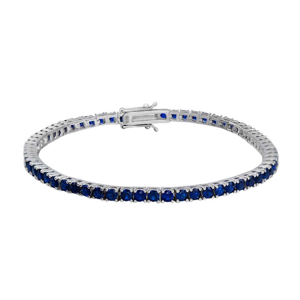 Bracciale Tennis Classico 'cipollina' In Argento 925 Rodiato Con Zirconi - Made In Italy - 6