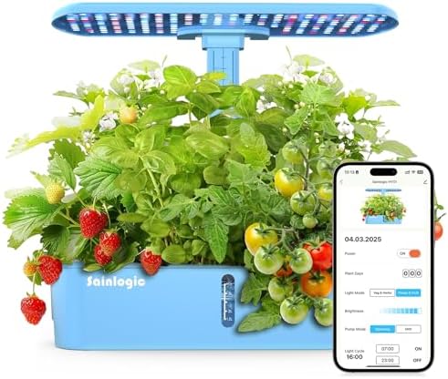 Indoor Vegetable Growing System: 5 Surprising Picks You Didn't Expect 8 Sainlogic Hydroponics Growing System Kit, 12 Pods Watering Planter, Smart Indoor Garden with APP & WiFi Connected, 5 X Growth with 24W LED, Quiet Pump, for Vegetables, Herbs and Flowers