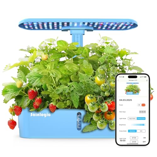 Comparison: Best Ro System For Growing 9 Sainlogic Hydroponics Growing System Kit, 12 Pods Watering Planter, Smart Indoor Garden with APP & WiFi Connected, 5 X Growth with 24W LED, Quiet Pump, for Vegetables, Herbs and Flowers