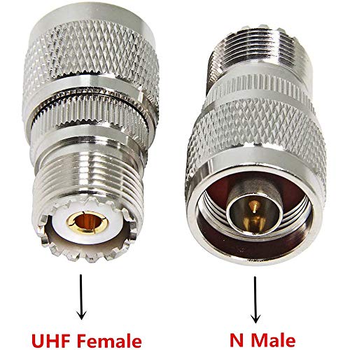 Greluma 3 Stk N-Stecker auf UHF-Buchse, N-Stecker auf PL259-Buchse SO-239-Koaxialstecker für RF-Funkantenne