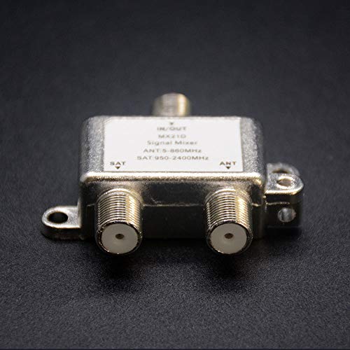 DollaTek 2 in 1 2-Way Satellite Splitter MX21D TV Signal Cable TV Signal Mixer SAT/ANT Diplexer Lightweight Compact - Image 4