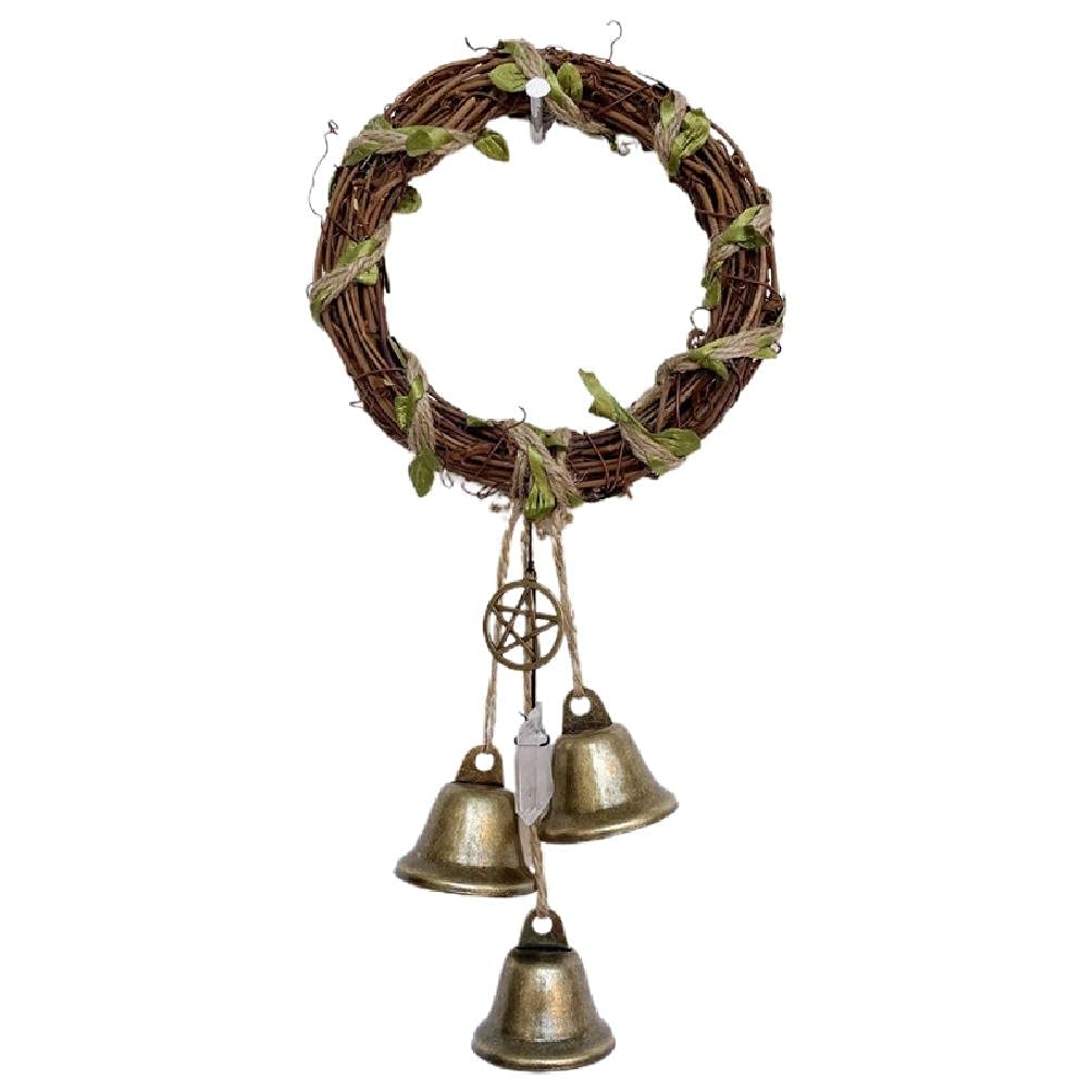 gszfsm001 Witch Bells Witchy Magical Amulet Wind Chimes Banish Evil Faux Crystal Quartz Door Hanging Pendant Home Decoration Witch Bells Witchy Things