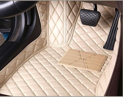 Tapis de sol de luxe en cuir pour MG Cyberster protection beige