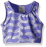 Danskin Girls 7-16 Sparkle Bra Top, Dusted Periwinkle, Large (12/14)