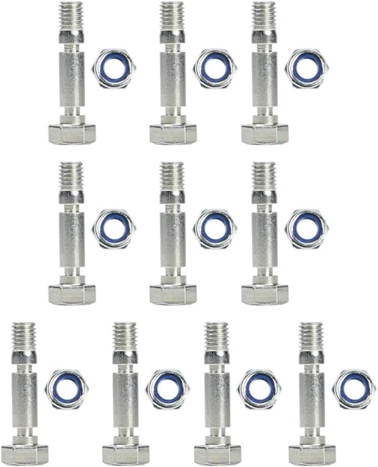10 Pack Shear Pin Kit 707555 for Craftsman Two Stage Snow Blower, Heavy Duty METALs Replacement Bolts Compatible with 1696574-01 C950-10329-0