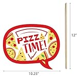 Big Dot of Happiness Pizza Party Photo Booth Props Kit - Professional 20-Piece Set, Premium Cardstock Selfie Props, Birthday Party Baby Shower Photography Accessories, Italian Theme Party Decorations - Image 4