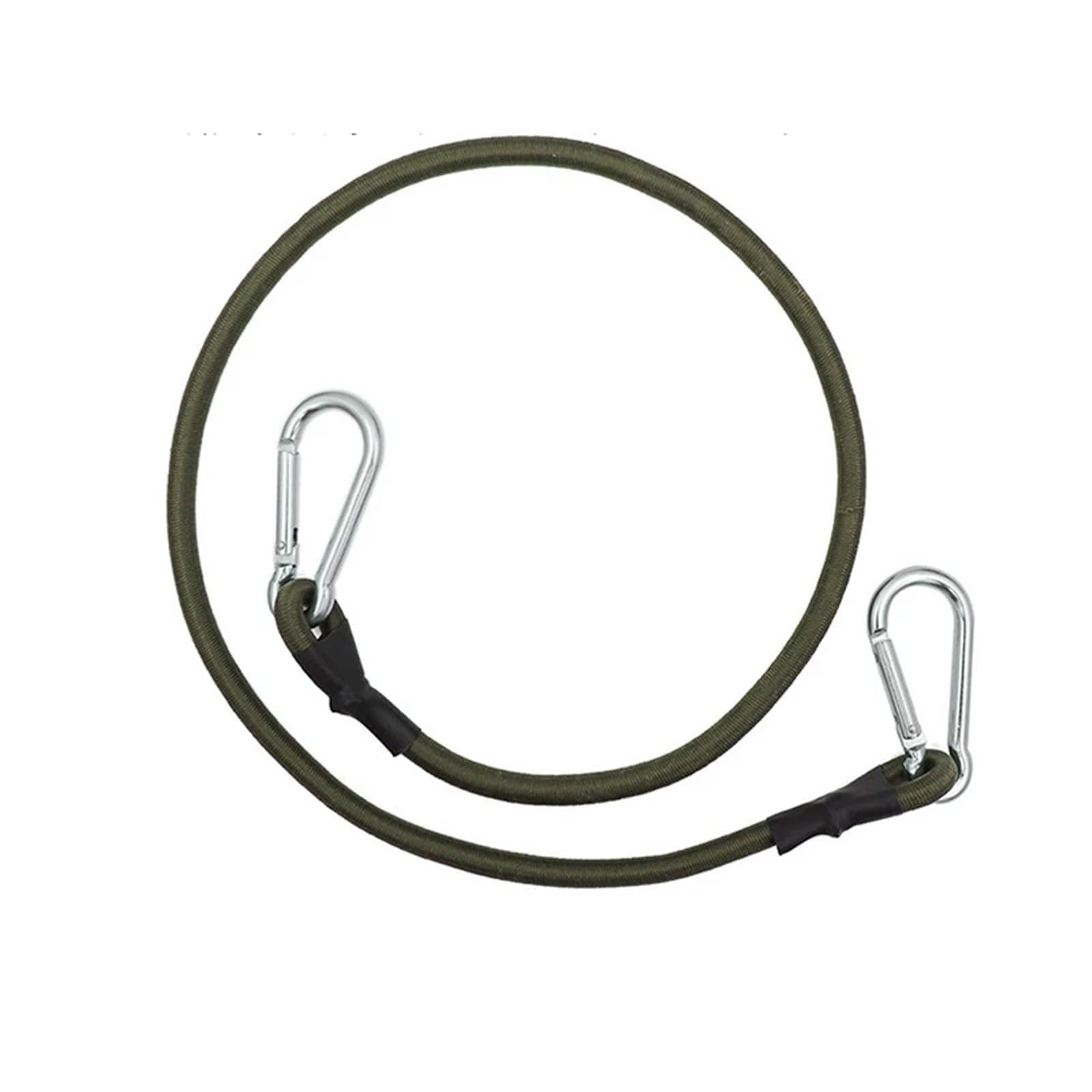 Outdoor Tie Down Rope, Elastic Bungee Cords With Hooks For Outdoor Camping Luggage Securing Green(Green 90cm)