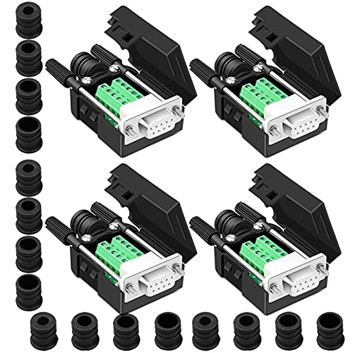 Connecteur femelle DB9 sans soudure à vis pour un câblage RS232 rapide et sécurisé avec boîtier