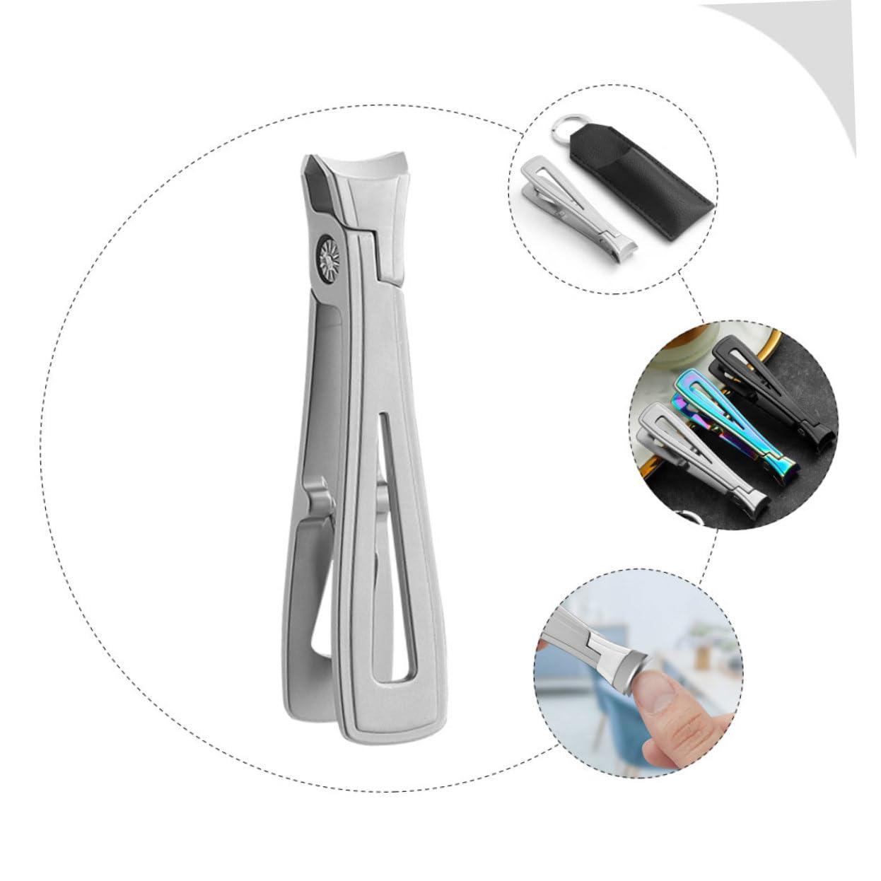 Healeved 4pièces Pince à Acier Inoxydable Outil De Manucure Ergonomique Pour Épais Et Durs Pour Usage Domestique Et Salon