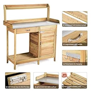 Outdoor Garden Wooden Work Station Potting Bench Outdoor Garden Wooden Work Station Potting Bench