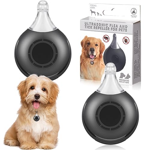 Kittmip Lot de 3 répulsifs à ultrasons contre les tiques et les tiques pour chiens et chats