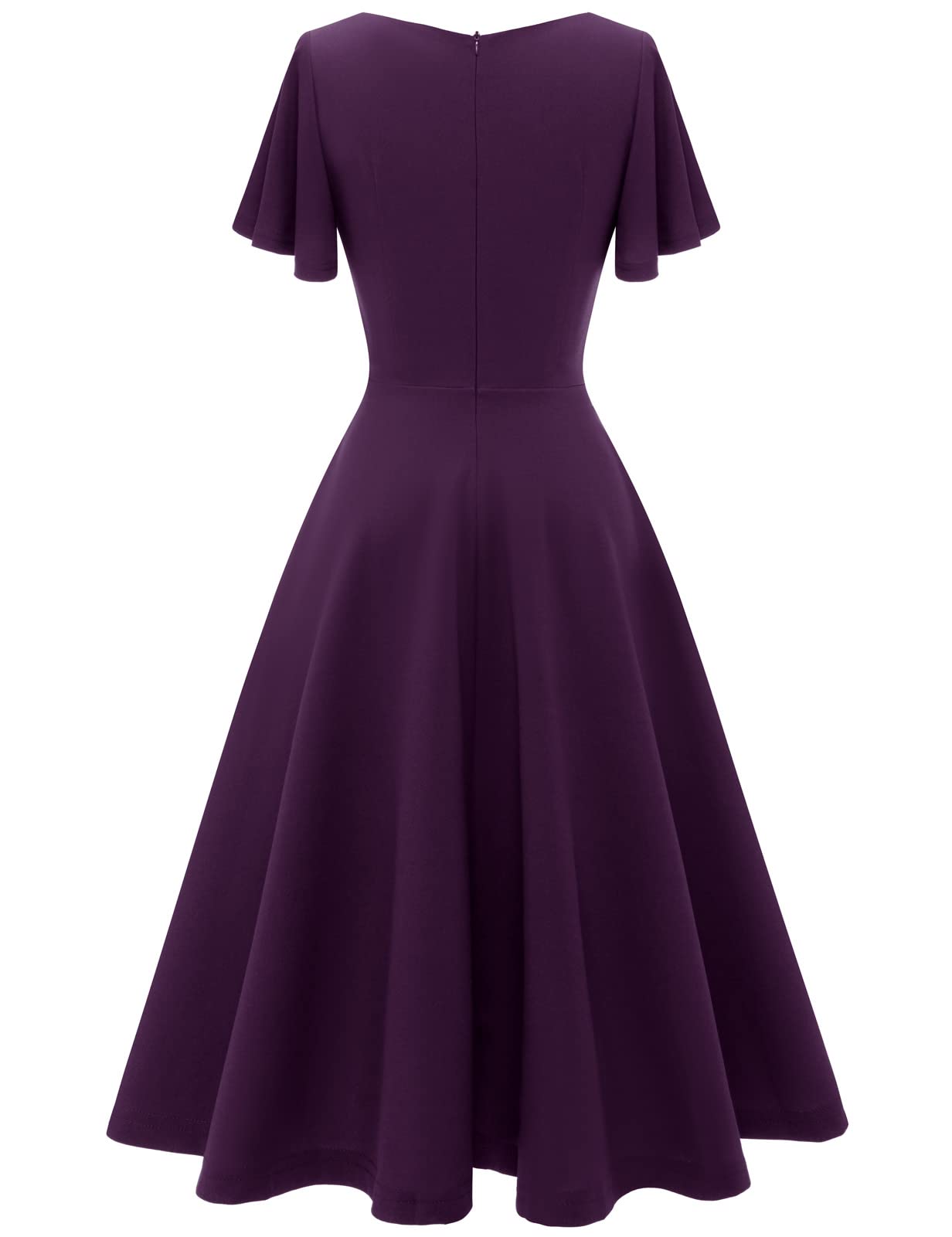 HomRain Robe de cocktail ajustée et évasée pour demoiselle d'honneur, invitée de mariage pour femme, robe de travail pour remise de diplôme