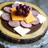Man Made Woods Cutting Board – Round Wooden Charcuterie Board for Serving Crackers, Cheese, Hors D'o