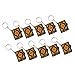 chiwanji 10 Pièce Mini Coran Arabe Pendentif Porte-Clés Sac de Voiture à Suspendre Ornement Cadeau d'anniversaire - Or, 3,5 x 4 cm